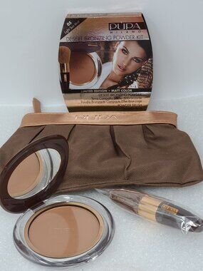 Pupa Milano Desert Bronzing Powder Kit 05 Light Sun Matt: w/Mini Brush & Makeup